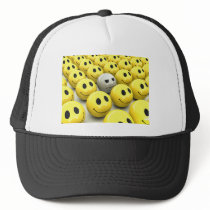 smiley-yellow-march trucker hats