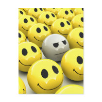 smiley-yellow-march postcard