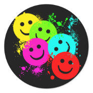 SMILEYS AND PAINT SPLATTER sticker