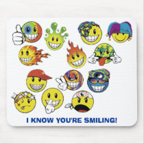smileys, I KNOW YOU'RE SMILING! mousepads