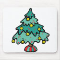 Smileys ornaments hanging on a christmas tree mousepads
