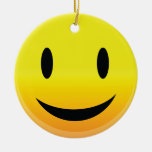 Smilie Face Happy Christmas Ornament