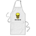 Smilie Face Skull aprons