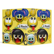 smilie faces vinyl binders