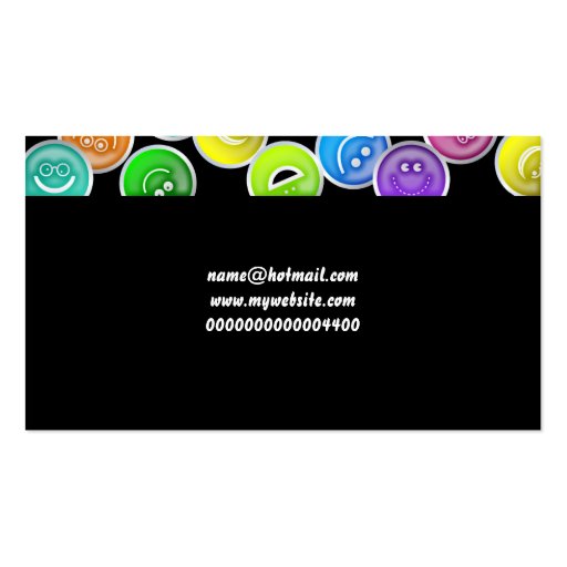 Smilie Wallpaper, Your Name Here Business Card (back side)