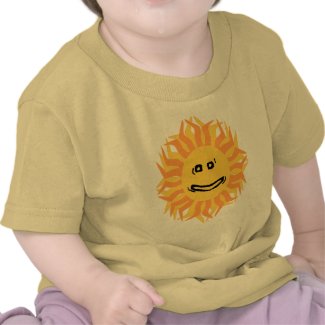 Smilin' Orange and Yellow Stylized Sun Toddler Tee