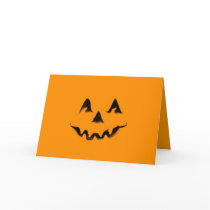 Smilin' Pumpkin Halloween card cards