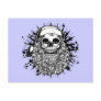 Smilin' Santa Skull -bw Post Cards