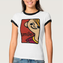 smilin' shirt wearin' happy person.
