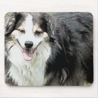 Smiling Aussie Dog mousepad