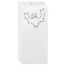 Smiling Bat. Black line illustration. Custom Rack Card