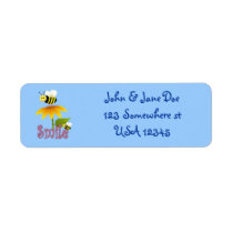 Smiling Bee Return Address Labels