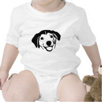 Smiling Black Dog T Shirts