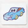 Smiling Blue Car Mouse Mat