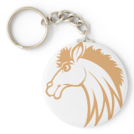 Smiling Brown Horse Key Chains