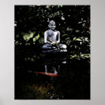 Smiling Buddha and Koi Poster posters