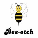 Smiling Bumble Bee Bee-otch Ornament