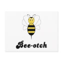 Smiling Bumble Bee Bee-otch Postcard