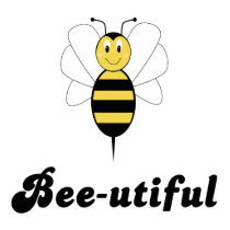 Smiling Bumble Bee Bee-utiful Ornament Cut Out