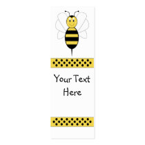 Smiling Bumble Bee Bookmark business cards