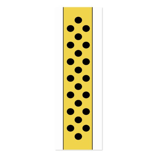 Smiling Bumble Bee Bookmark Business Card (back side)
