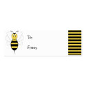 Smiling Bumble Bee Gift Tags