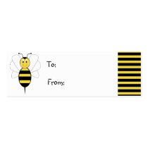 Smiling Bumble Bee Gift Tag business cards