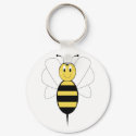 Smiling Bumble Bee Keychain