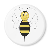 Smiling Bumble Bee Magnet by bugspot Smiling Bumble Bee Magnet