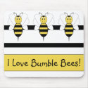 Smiling Bumble Bee Mousepad
