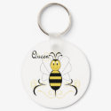 Smiling Bumble Bee Queen Bee Keychain