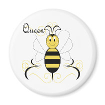 Smiling Bumble Bee Queen Bee Magnet