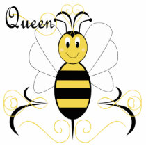 Smiling Bumble Bee Queen Bee Ornament Acrylic Cut Outs