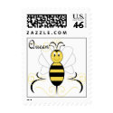 Smiling Bumble Bee Queen Bee Postage Stamp by bugspot Smiling Bumble Bee Queen Bee Postage Stamp