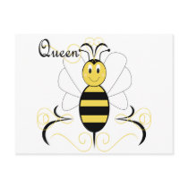 Smiling Bumble Bee Queen Bee Postcard