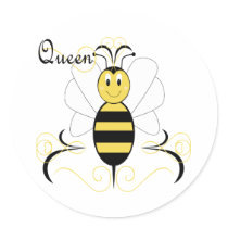 Smiling Bumble Bee Queen Bee Sticker by bugspot Smiling Bumble Bee Queen Bee Sticker