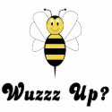 Smiling Bumble Bee Wuzz Up? Ornament