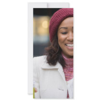 Smiling Business Woman with Cell Phone Rack Card Template