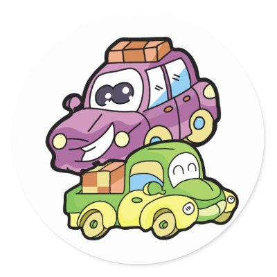 Smiling Car and Truck Sticker by toddlersplace