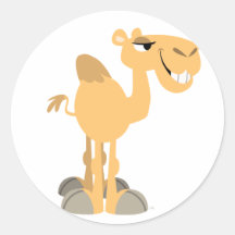 Smiling Cartoon Camel Sticker