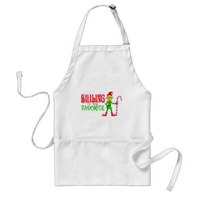 Smiling Christmas Elf aprons