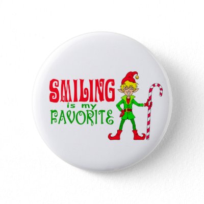 Smiling Christmas Elf buttons