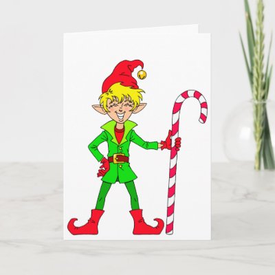 Smiling Christmas Elf cards