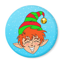 Smiling Christmas Elf magnets by TheGalacticGroundhog Smiling Christmas Elf magnets