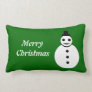 Smiling Christmas Snowman Customizable Pillow