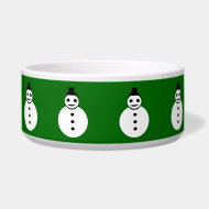 Smiling Christmas Snowman Dog Bowl zazzle_petbowl