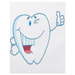 Smiling Clean Tooth Cartoon Character Thumbs Up.ai Flyer Design