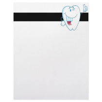 Smiling Clean Tooth Cartoon Character Thumbs Up.ai Custom Letterhead