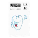 Smiling Clean Tooth Cartoon Character Thumbs Up.ai Stamp