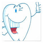 Smiling Clean Tooth Cartoon Character Thumbs Up.ai posters